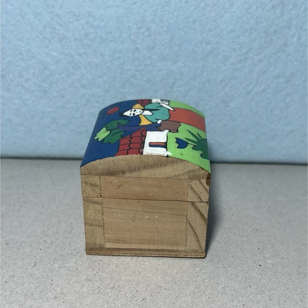 Vintage Nesting La Palma El Salvador Handmade & Painted Wooden boxes